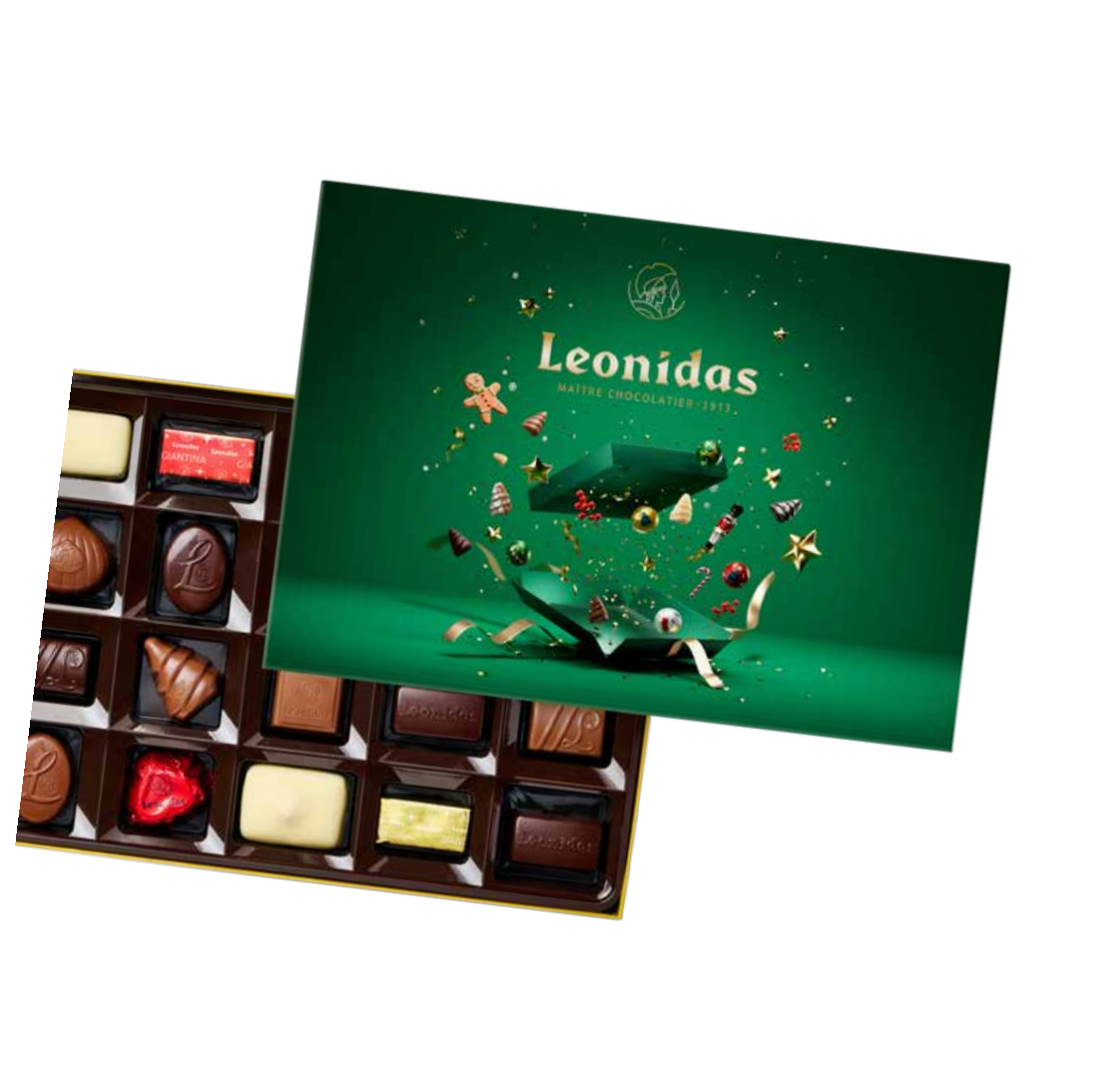 Coffret vert rectangulaire 20 pcs - 255g